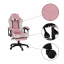 Kancelářské / herní křeslo s RGB LED podsvícením, růžová / bílá, JOVELA