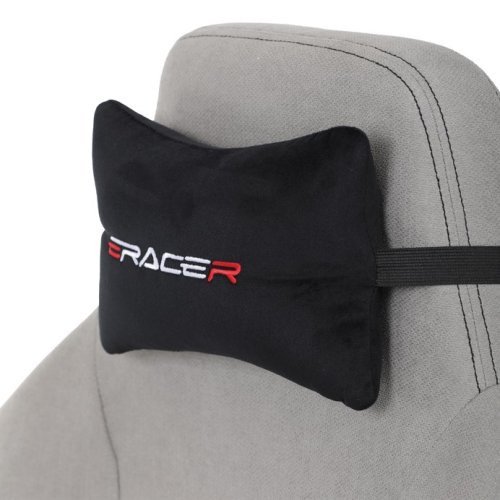 Herní křeslo, houpací mechanismus, stříbrná látka, KA-F12 SIL2