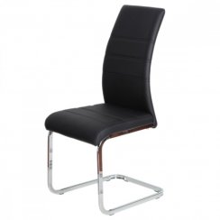 Jídelní židle, černá ekokůže DCL-408 BK