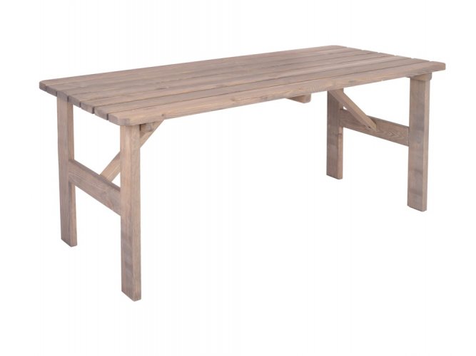 VIKING zahradní stůl dřevěný ŠEDÝ - 150 cm .