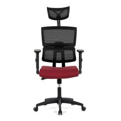 Kancelářská židle, houpací mechanismus, červená síťovina, KA-B1025 BOR