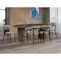 Jídelní stůl 200x100cm, mdf, ořech, HT-W1578 WAL