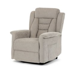 Polohovací křeslo, elektrické kabelové ovládání, béžová, látka, TV-7072 LAN2