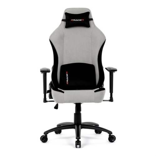 Herní křeslo, houpací mechanismus, stříbrná látka, KA-F12 SIL2