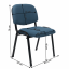 Kancelářská židle, tmavomodrá, ISO ECO