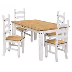 Jídelní stůl CORONA 16110B + 4 židle CORONA 160204B