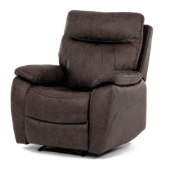 Polohovací křeslo, hnědá, látka vintage, TV-4092 BR3