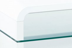 Konferenční stolek, bílý vysoký lesk AHG-611 WT