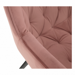 Designové křeslo, růžová Velvet látka, FEDRIS