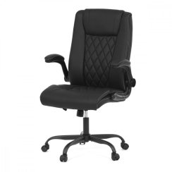 Kancelářská židle, černá ekokůže KA-Y344 BK