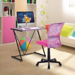 Dětská židle, výškově nastavitelná, růžová síťovina, KA-2325 PINK