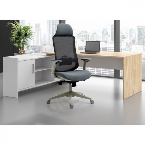 Kancelářská židle, šedý plast KA-V321 GREY