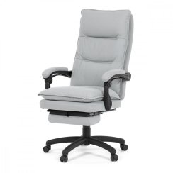 Kancelářské židle s podnožkou, světle šedá látka KA-Y350 SIL