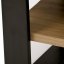 Konferenční stůl, 120x60 cm, MDF deska, Melamine dekor, kov, police, černý lak
