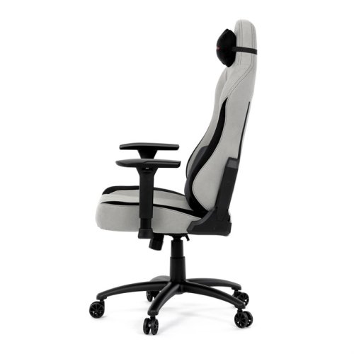 Herní křeslo, houpací mechanismus, stříbrná látka, KA-F12 SIL2