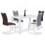 Jídelní stůl AT-3006 WT - 120x80x76 cm, vysoký lesk bílý