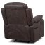 Polohovací křeslo, hnědá, látka vintage, TV-4086 BR