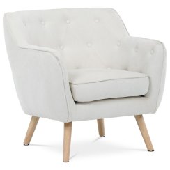 Křeslo, bílá látka, AK-333 WT2