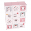 Dětská modulární skříň, růžová / dětský vzor, NURMI
