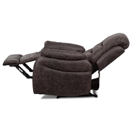 Polohovací křeslo, hnědá, látka vintage, TV-4086 BR