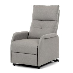 Polohovací křeslo, elektrické kabelové ovládání, krémová, látka, TV-5482 CRM2