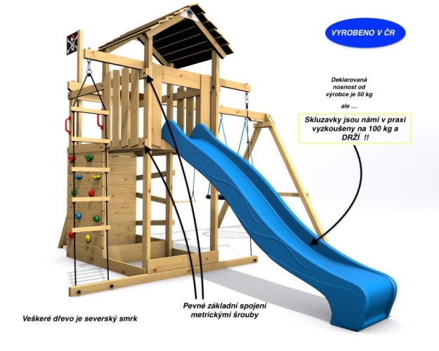 Dětské hřiště Monkey´s Home Velký pirát WILLIAM .