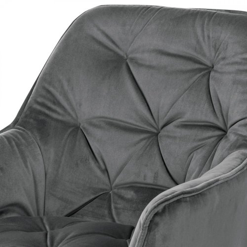 Jídelní židle, šedá sametová látka,-DCH-421 GREY4