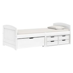 Jednolůžko se zásuvkami 8816B MARY bílý lak