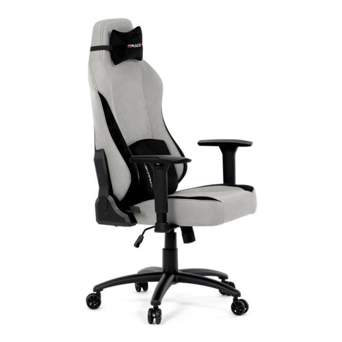 Herní křeslo, houpací mechanismus, stříbrná látka, KA-F12 SIL2