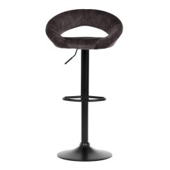 Barová židle, hnědá, látka,AUB-822 BR4