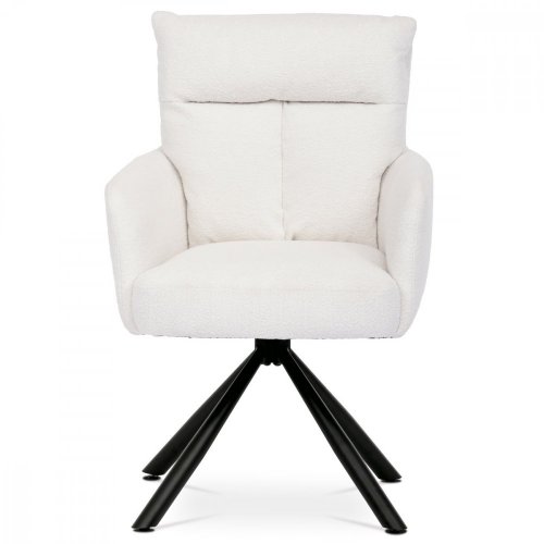 Jídelní židle, bílá látka HC-541 WT2