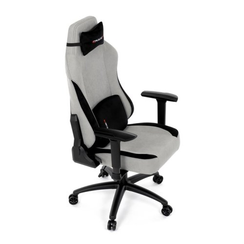 Herní křeslo, houpací mechanismus, stříbrná látka, KA-F12 SIL2