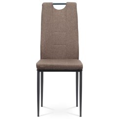 Jídelní židle, hnědá, látka, DCL-391 BR2