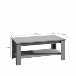 Konferenční stolek, šedá, PROVANCE ST2