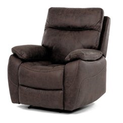 Relaxační křeslo, elektrické bezdrátové ovládání, hnědá, látka vintage, TV-4094 BR3