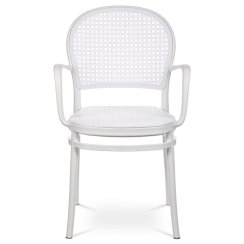 Židle jídelní, bílý plast