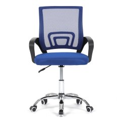 Dětská židle, výškově nastavitelná, modrá síťovina, KA-L103 BLUE