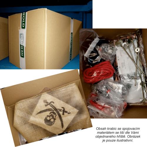 Dětské hřiště Monkey´s Home Malý pirát JOE s modrou skluzavkou Dětské hřiště Monkey´s Home Malý pirát JOE s modrou skluzavkou