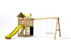 Dětské hřiště Monkey´s Home Malý pirát HOOK se žlutou skluzavkou Dětské hřiště Monkey´s Home Malý pirát HOOK se žlutou skluzavkou