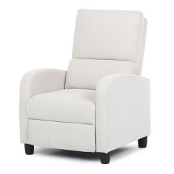 Relaxační křeslo, béžová, manšestrová látka, TV-4011 BGE2