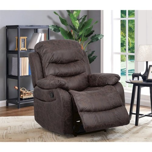 Polohovací křeslo, hnědá, látka vintage, TV-4086 BR