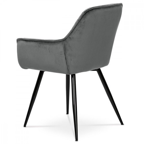 Jídelní židle, šedá sametová látka,-DCH-421 GREY4