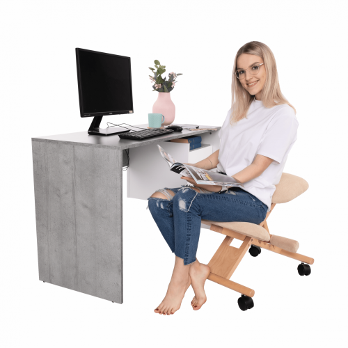 Ergonomická klekačka, krémová/buk, GROCO