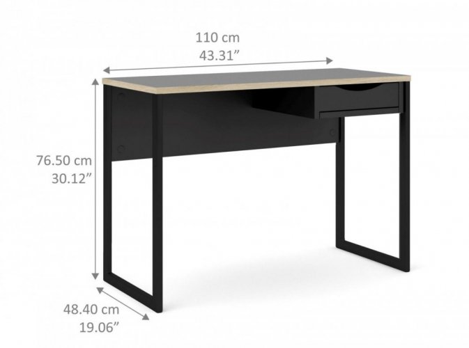 Psací stůl Felix 513 černý mat/černá