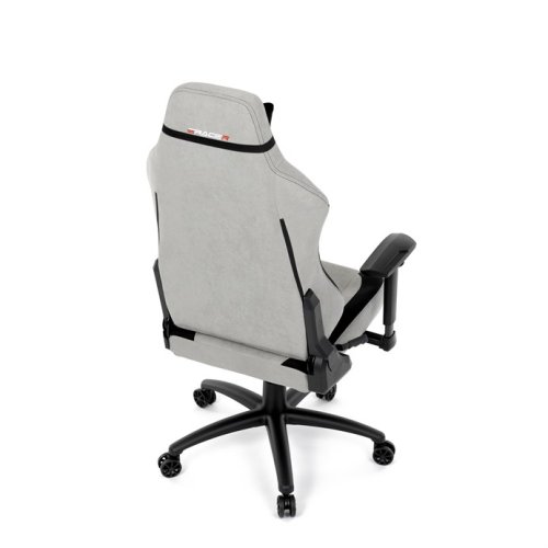 Herní křeslo, houpací mechanismus, stříbrná látka, KA-F12 SIL2