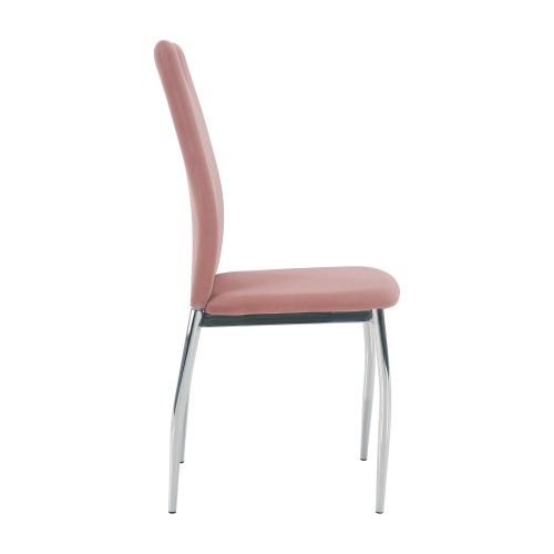 Jídelní židle, růžová Velvet látka / chrom, OLIVA NEW