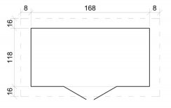Domek na nářadí EKO-LINE H312 130x180 cm tl. 19 mm