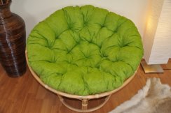 Polstr deluxe na křeslo papasan 110 cm - světle zelený melír