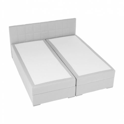 Boxspringová postel 180x200, světle šedá, FERATA KOMFORT