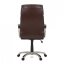 Kancelářská židle, tmavě hnedá koženka KA-Y284 BR